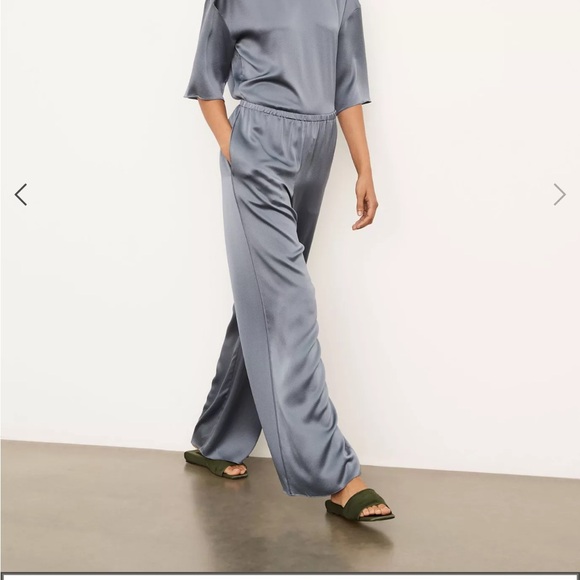 Vince Satin Drawstring Pajama Style pants Small - Picture 2 of 4